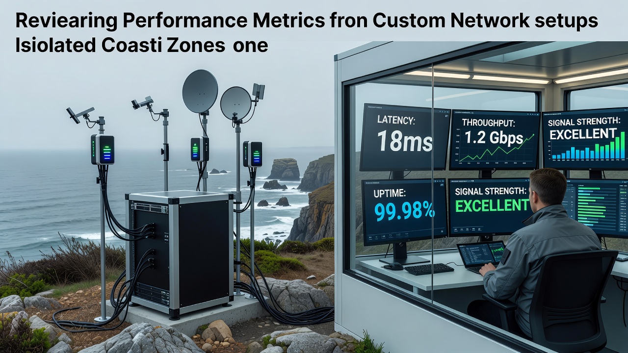 Revealing Performance Metrics from Custom Network Setups in Isolated Coastal Zones